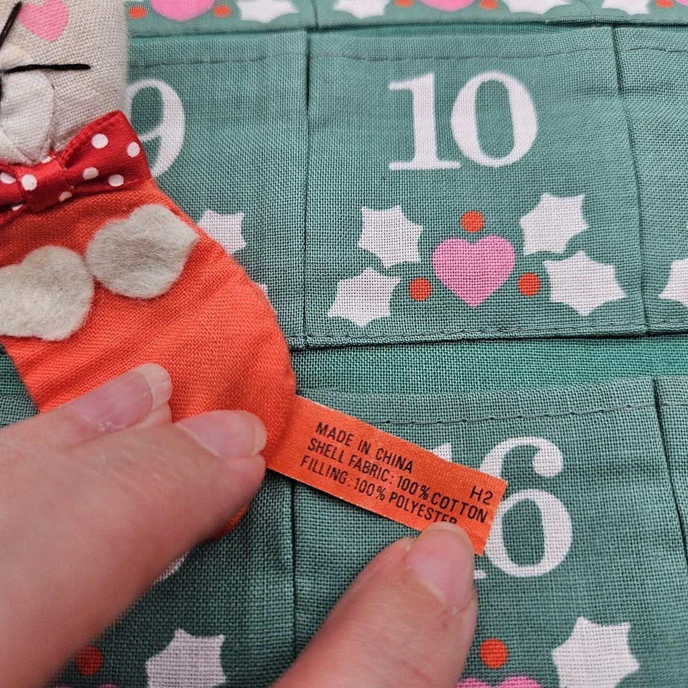 VTG 1980s Avon Advent Calendar with Orig Mouse Countdown to Christmas Santa 1987